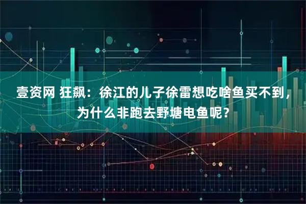 壹资网 狂飙：徐江的儿子徐雷想吃啥鱼买不到，为什么非跑去野塘电鱼呢？